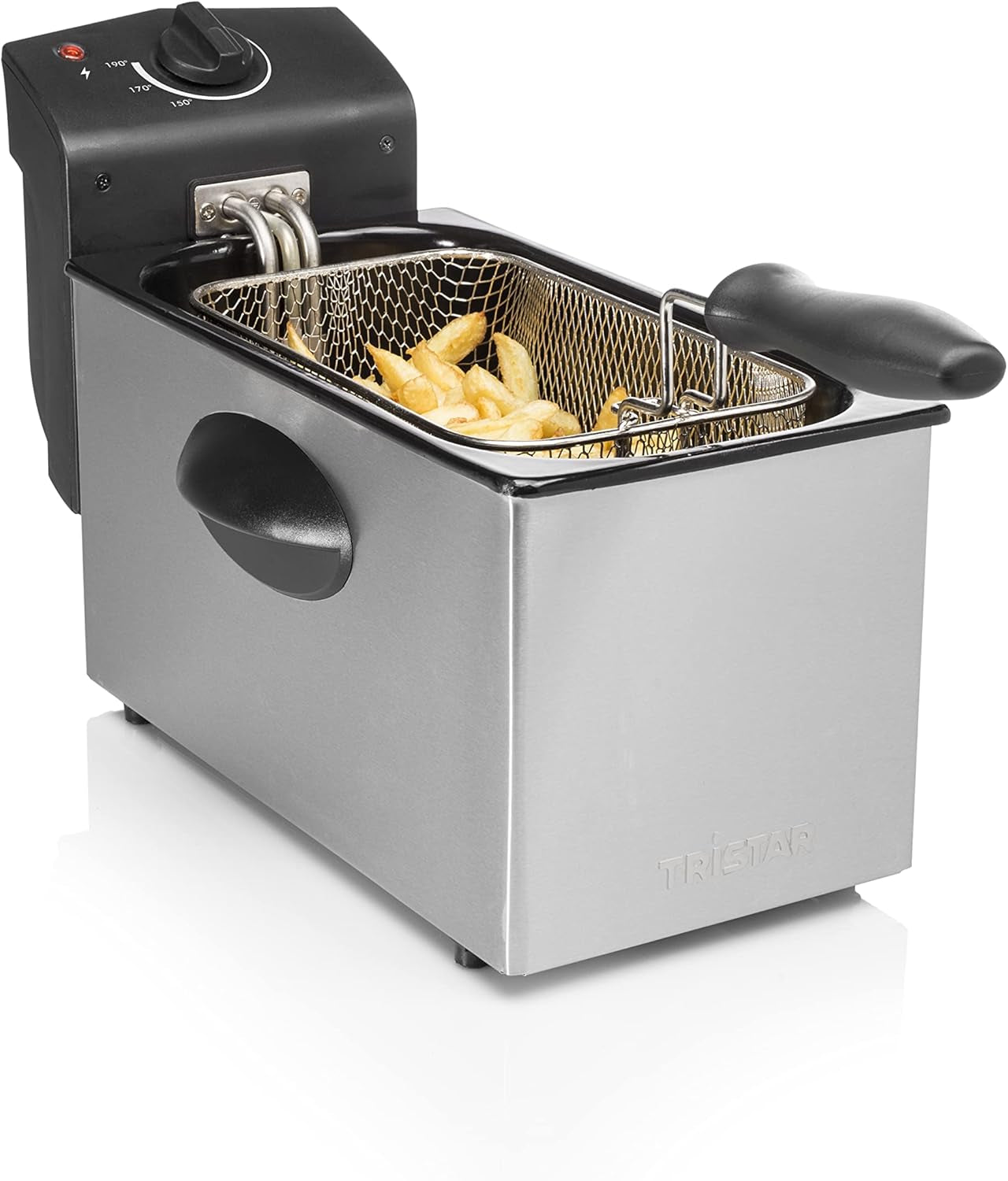 Tristar-Ölfritteuse FR-6935, 2000 Watt, 3 Liter, Thermostat, Kaltzone, 3-4 Personen, Metallgeräte Naty Shop Standardtitel