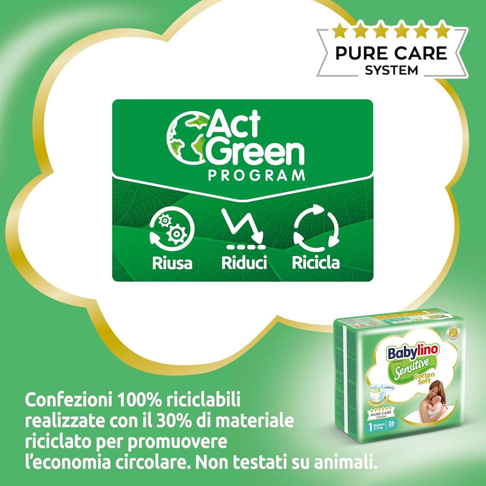 Babylino Sensitive, zarte Windeln für Kinder, verschiedene Größen Mutter und Kind Naty Shop