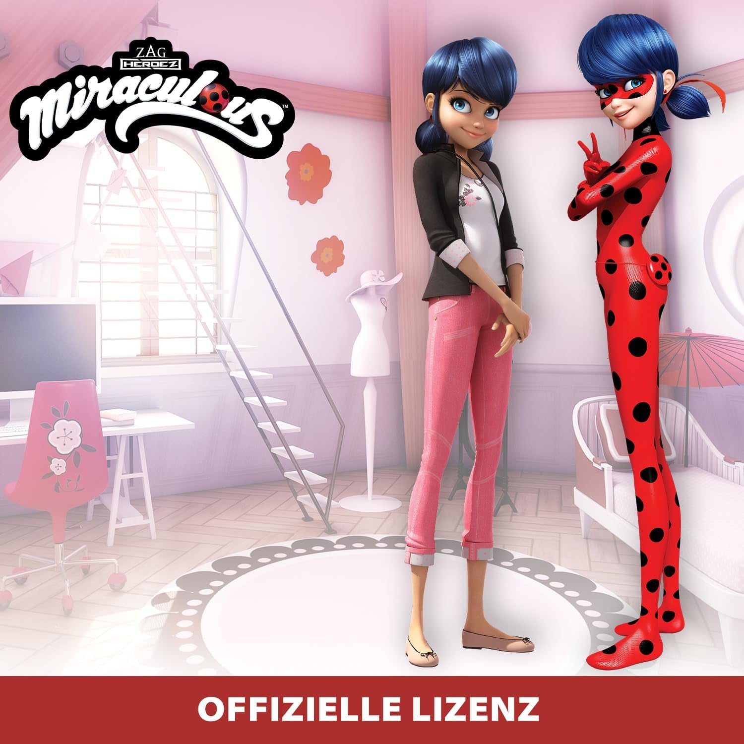 Bandai – Miraculous Ladybug – Anziehpuppe 26 cm mit zwei Outfits – Ladybug – P50355 Puppen Naty Shop