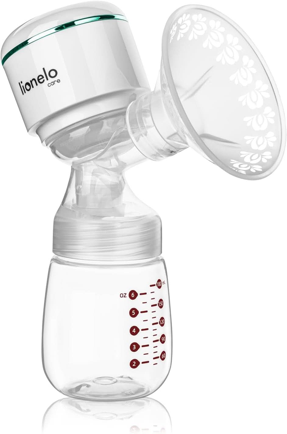 LIONELO Elektrische Muttermilchpumpe LIONELO Fidi plus 180 ml, energiesparende tragbare Pumpe, 9 Massagestufen, Betriebszeit 150 Min. Zubehör Essen und Stillen Bebe Naty Shop