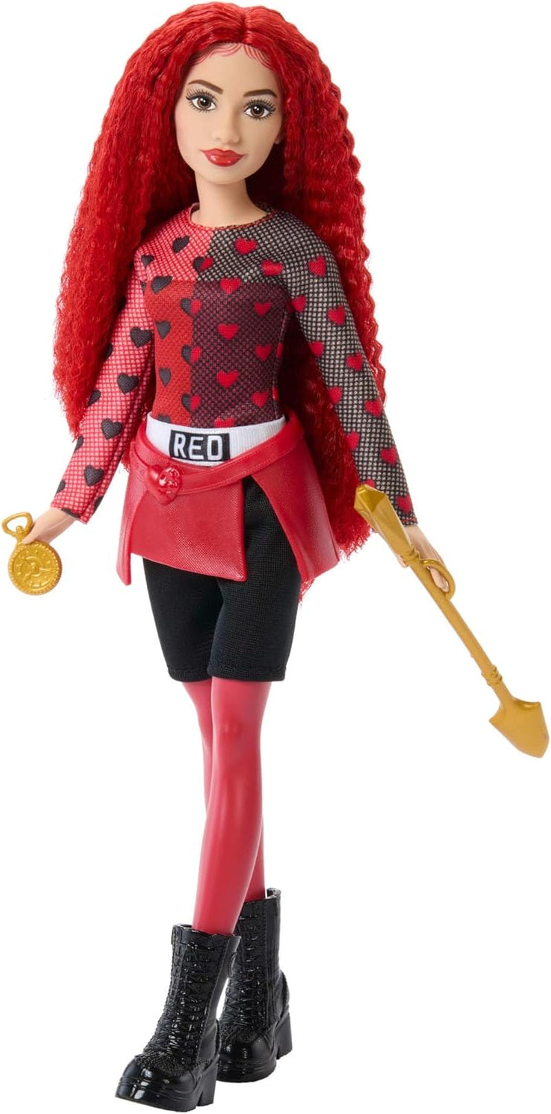 Mattel Disney Descendants 4: The Rise of Red“ Red, Tochter der Herzkönigin, Puppe und Spielset, Das Kochbuch des Zauberers, Schleimmischung und Überraschungen, HWH95