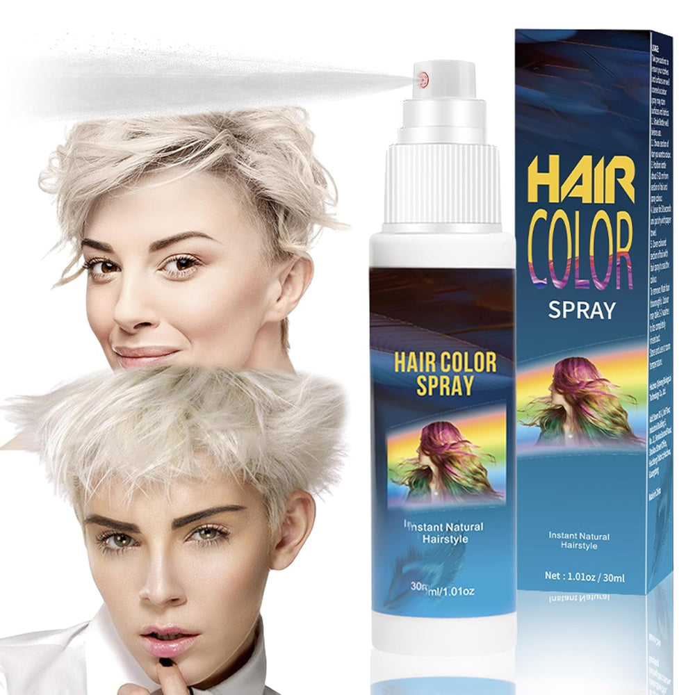 Hairspray Colour - 30ml Spray temporar de culoare pentru păr verde, vopsea de păr naturală Spray temporar de culoare pentru păr, vopsea de păr lavabilă pentru păr pentru petrecere Cosplay Halloween (verde) Vopsea pentru par Naty Shop Alb