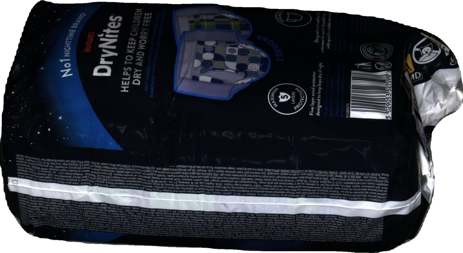 Huggies Drynites Super saugfähige Nachtwindeln, für Jungen 8–13 Jahre (30–48 kg), 9 Stück. Mutter und Kind Naty Shop