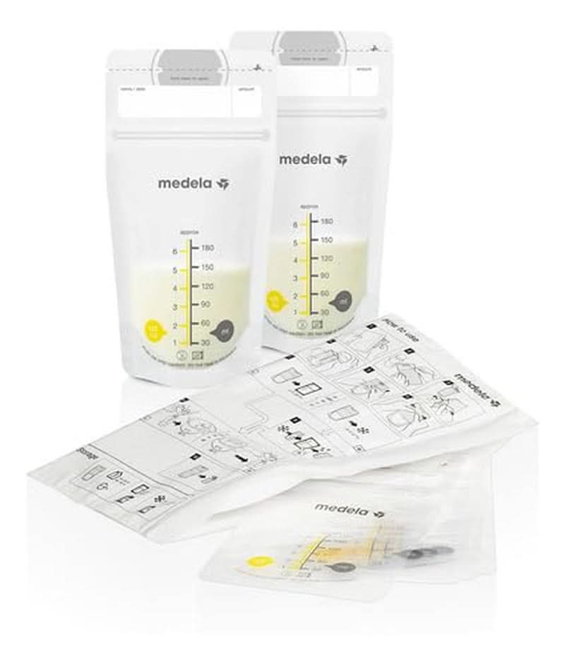 Saci de depozitare a laptelui matern Medela 25 buc, aprox. 200 ml, albe (versiunea în spaniolă) Accesorii Hrana si Alaptare Bebe Naty Shop