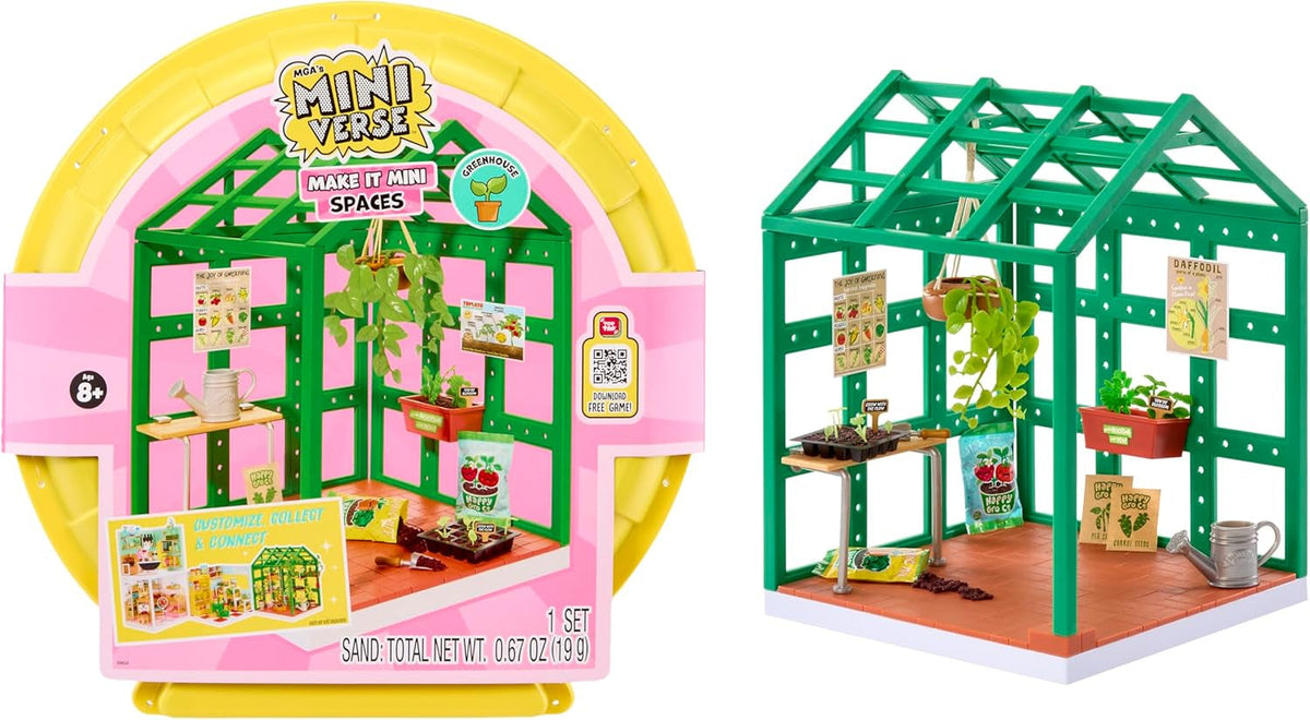 MGA's Miniverse Make It Mini Spaces Greenhouse – BAU-Set, Individuell Gestalten, Bastelei, Für Sammler & Kinder ab 8 Jahren