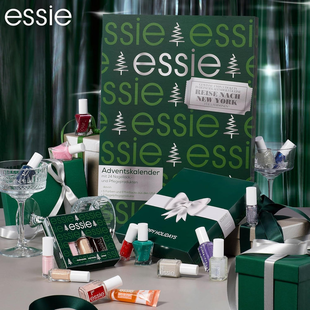 Kit Essie Mini Trio XMAS, nr. 13 Mademoiselle + nr. 49 Wicky + nr. 570 Mani Thanks, 3 x 15 ml
