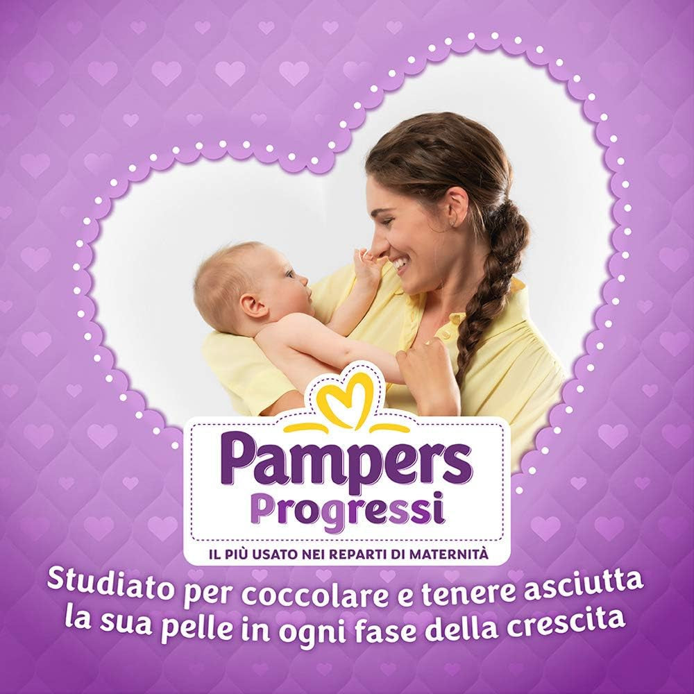 Scutece Pampers Progressi & Fit Prime Midi, format scurt, 162 scutece, mărimea 3 (4-9 kg), abonament online la sală pentru 1 lună cadou
