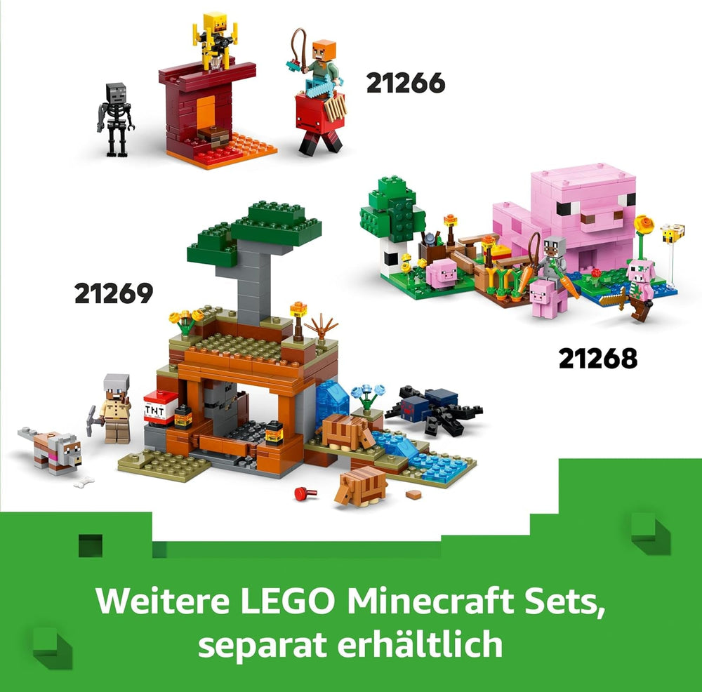 LEGO Minecraft Die Illager-Wüstenpatrouille - Gaming Spielzeug mit Figuren, darunter EIN Plünderer, EIN Vindikator und EIN Kaktusritter - Gamer Geschenk für Jungen und Mädchen ab 7 Jahren - 21267