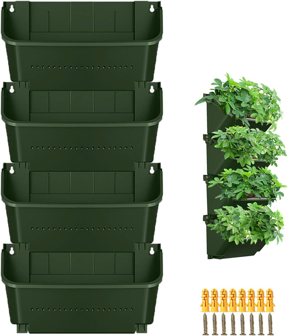 Hängende Vertikale Wand Pflanze, Vertikale Pflanzenwand Balkonbar Pflanzenwand Indoor mit Smart-Timer und Wasserpumpe Blumentopf Wand für Hof Garten Balkon Home Decoration