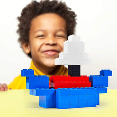 Simba 104118875 - Blox, 40 rote Klemmbausteine für Kinder ab 3 Jahren, 8er Steine, inklusive Dose, hohe Qualität, vollkompatibel mit vielen Anderen Herstellern