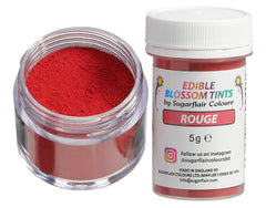 Pudră de colorant alimentar Sugarflair Blossom Tint Dust, roșu - Pudră de colorant alimentar pentru decoruri de tort, pastă de zahăr, fondant, glazură, ciocolată, cremă de unt, macarons și multe altele - 5G
