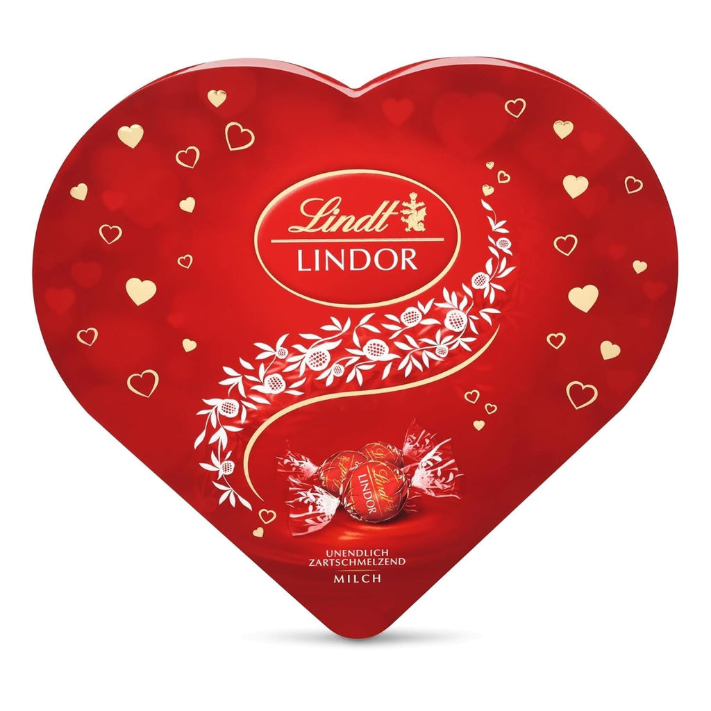Lindt Lindor heart pack, pachet de 4 (4 X 112 G) Bomboane de Ciocolata Naty Shop 325 G Ciocolata cu lapte