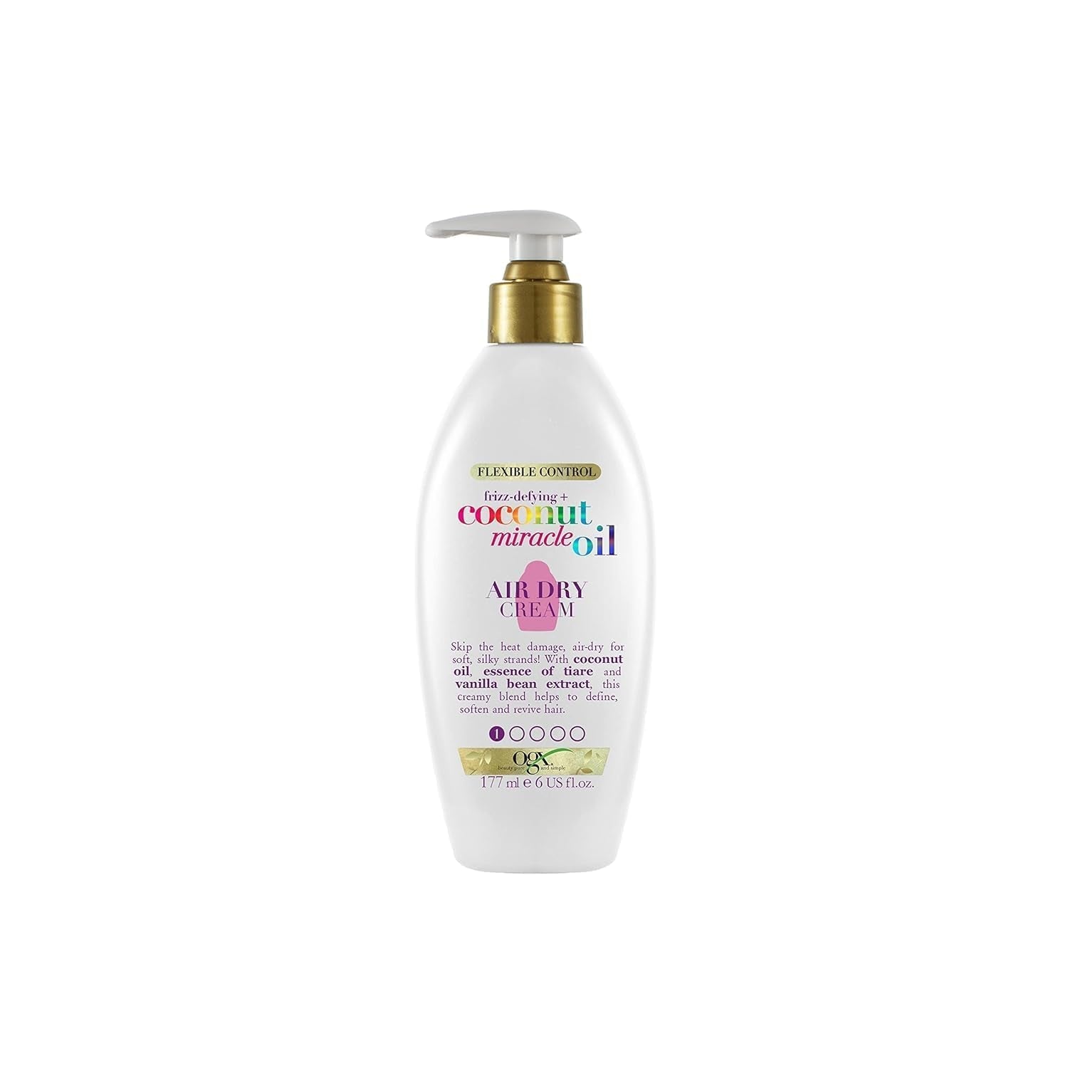 OGX Coconut Miracle Oil Hair Mask, mască de păr hidratantă pentru păr uscat, tratament hrănitor pentru păr cu ulei de nucă de cocos și extract de vanilie, îngrijire anti-frizz pentru îngrijirea optimă a buclelor (300 g) Masca de par Naty Shop Cremă hidratantă pentru păr