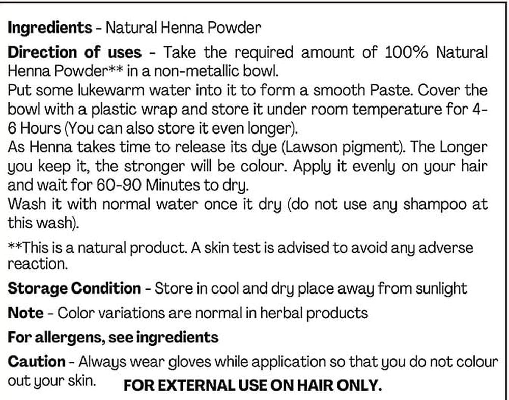 200g Henna Powder - Păr cu reflexie roșie de cupru - Colorarea părului - 100% naturală, pură și fără aditivi | Pulbere fină Vopsea pentru par Naty Shop