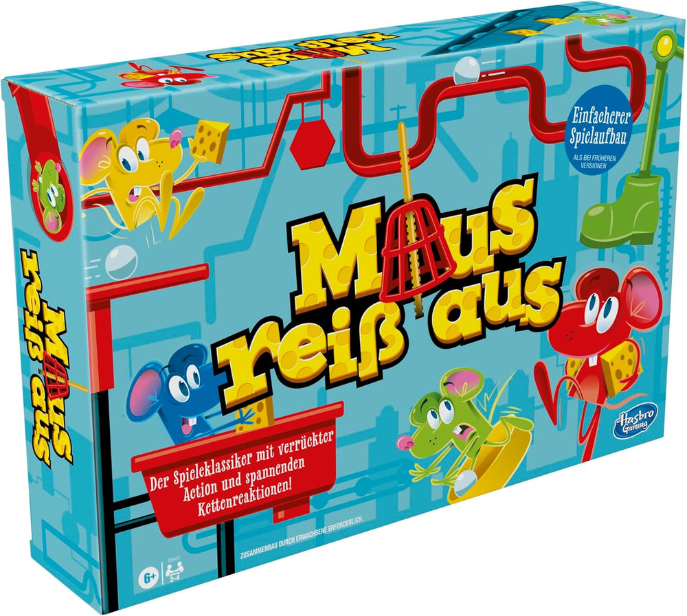 Mouse Run Away, ein Familienspiel für 2 bis 4 Spieler, ein klassisches Multiplayer-Brettspiel mit einfachem Aufbau für Kinder ab 6 Jahren, ein Familienbrettspiel