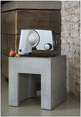 GRAEF SKS S32000, silberner elektrischer Allesschneider mit Vollmetallgehäuse und Glasbodenplatte. Reiben und Hobel Naty Shop