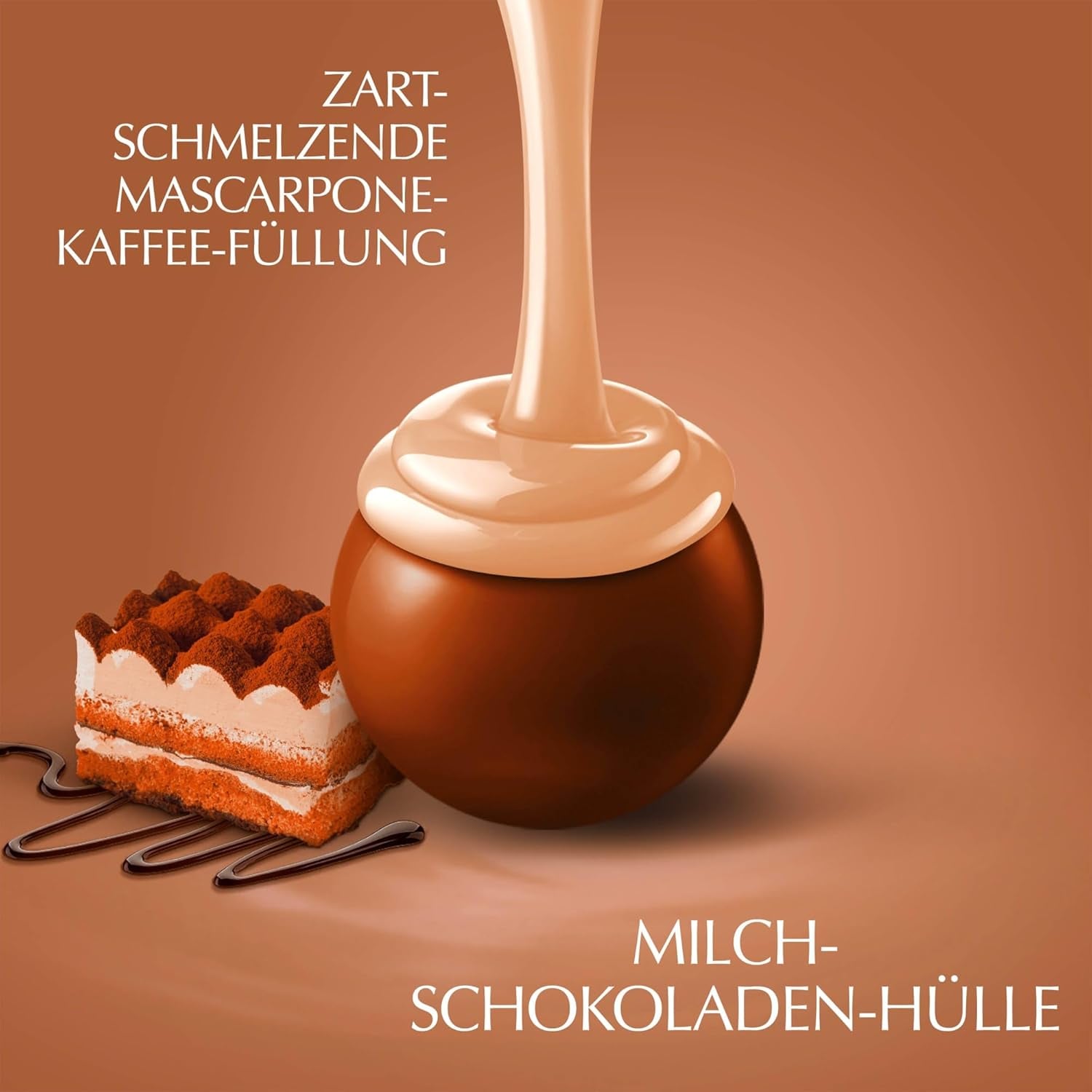 Lindt Chocolate | Pungă LINDOR Tiramisu | 137g | 11 Bile de Ciocolată cu Lapte cu Umplutură de Tiramisu care se Topește în Gură | Cadou de Ciocolată