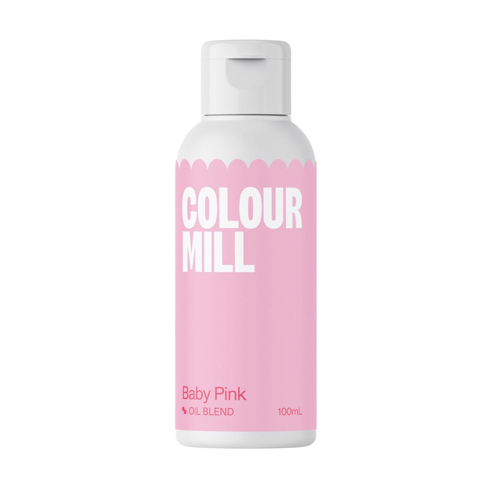 Colorant alimentar pe bază de ulei Colour Mill, amestec de ulei roz pal - Colorant alimentar pentru ciocolată, fondant, brioșe, prăjituri, copt, macaroane - Colorant alimentar pentru decorarea torturilor - 100 ml