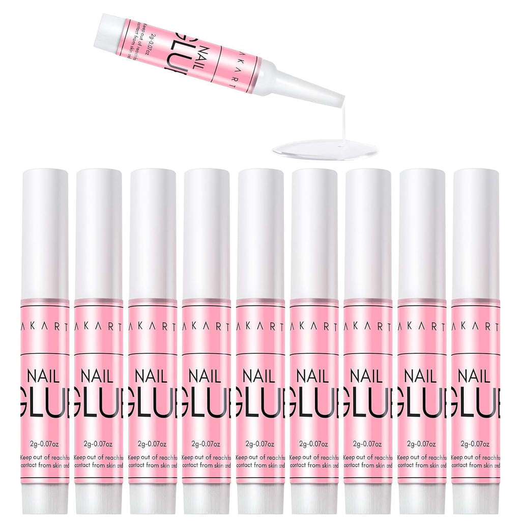 Lipici de unghii Makartt extra puternic pentru unghii artificiale, uscare rapidă în 5 secunde, lipici acrilic pentru vârfuri de unghii sau unghii reparate, nu necesită întărire cu lampa UV, 7 ml