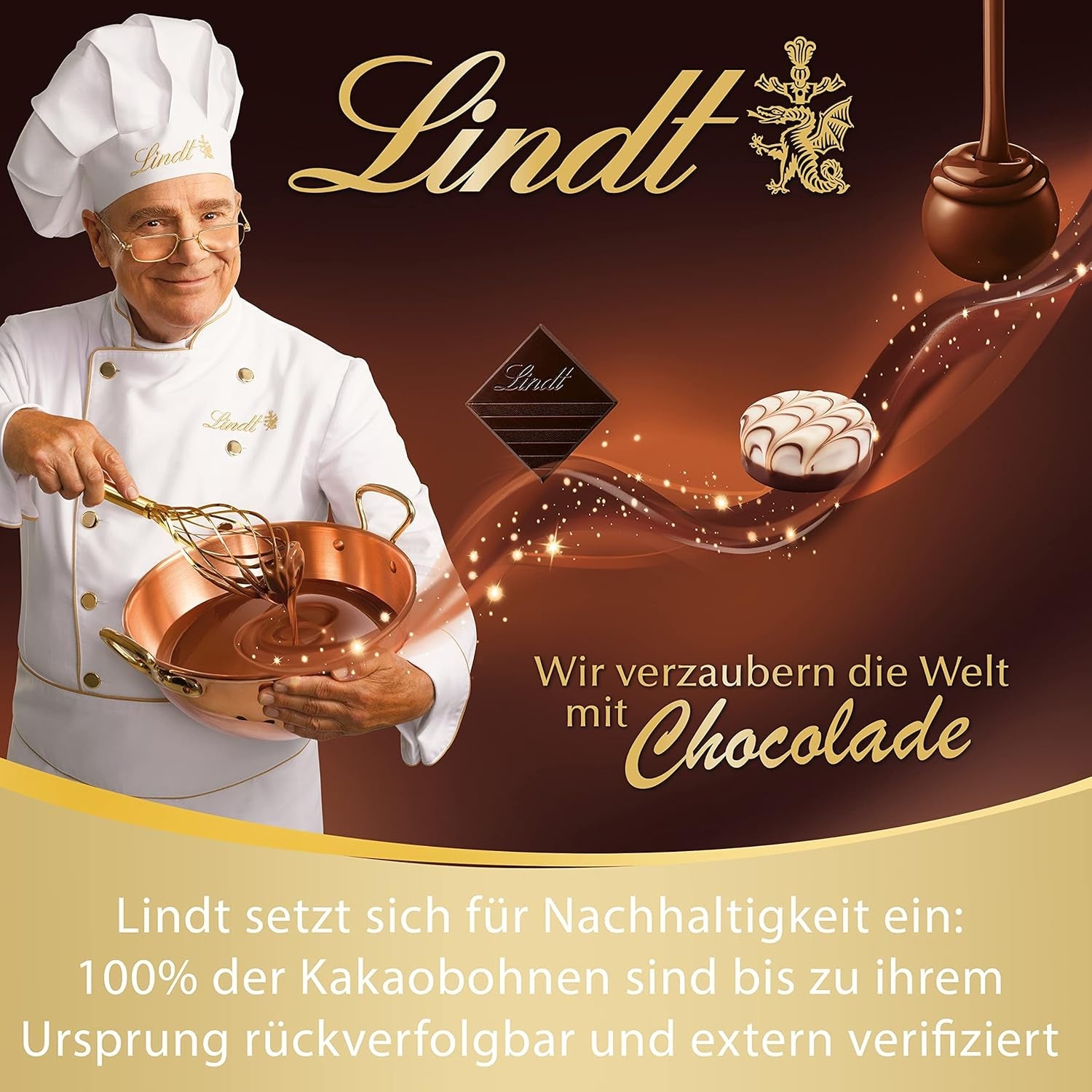 Bile de ciocolată LINDOR cu caramel sărat | aprox. 80 de bile de ciocolată cu lapte cu umplutură de caramel sărat | Pachet vrac & Bile de ciocolată Marc de Champagne | 700 g