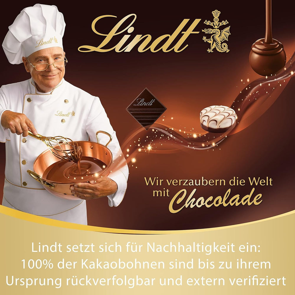 Bile de ciocolată LINDOR cu caramel sărat | aprox. 80 de bile de ciocolată cu lapte cu umplutură de caramel sărat | Pachet vrac & Bile de ciocolată Marc de Champagne | 700 g