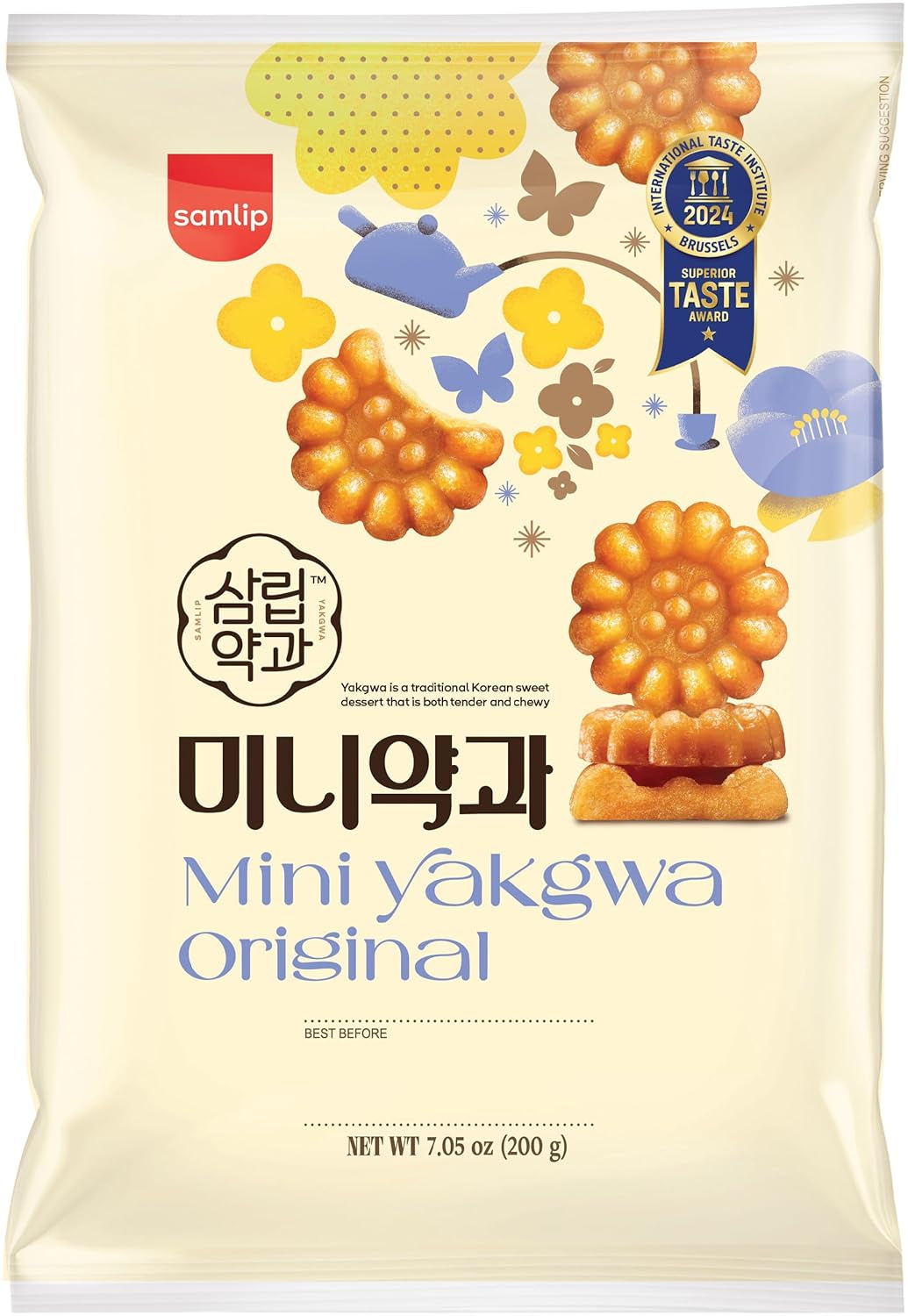 Mini biscuiți Yakgwa, originali, min. 26 de bucăți, 6,7 g fiecare - 1 x 200 g