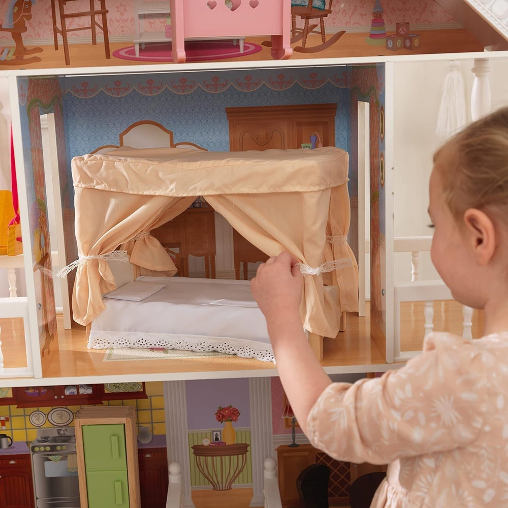 Kidkraft Savannah Puppenhaus aus Holz mit Möbeln und Zubehör, Hängesessel und Himmelbett, Spielset für 30-cm-Puppen, Spielzeug für 3-Jährige 65023 Naty Shop Puppenhäuser