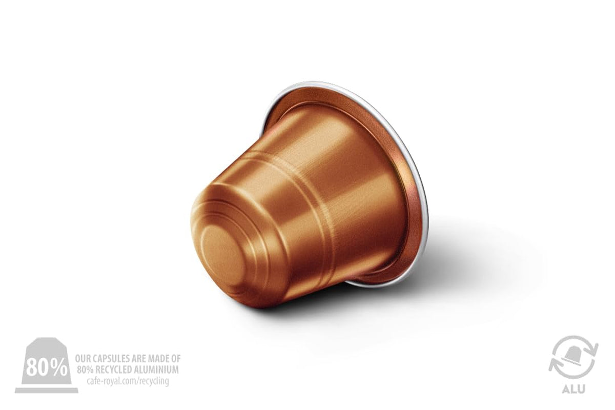 Café Royal Caramel Flavoured Kaffee – Nespresso®-kompatible Kaffeekapseln, cremig, helle Röstung, 100 % Arabica, Rainforest Alliance, 100 Kapseln