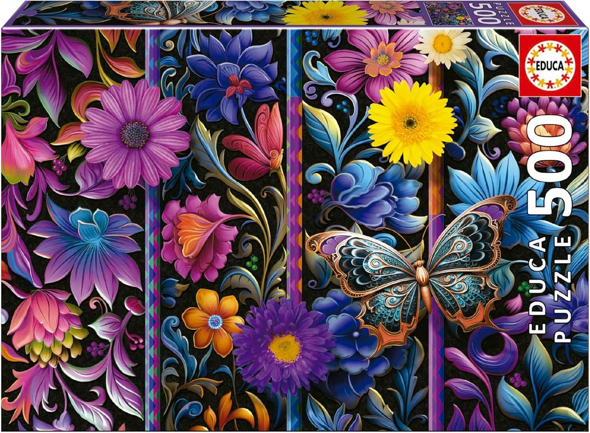 Educa - Puzzle de 500 piese pentru adulti | Badda Bloom. Dimensiuni: 48 X 34 cm. Include lipiciul de puzzle Fixpuzzle. Pentru 11 ani (19909) Puzzle Naty Shop Titlu implicit