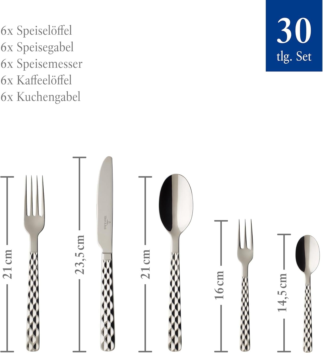 Villeroy & Boch - Boston Besteckset 30-teilig, 6 Personen Kitchen Naty Shop