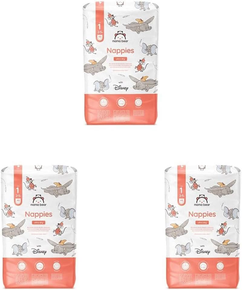 Windeln Mama Bear Disney Ultra Dry Größe 4 (8-14 kg), weiß, 84 Stück (1 Packung)