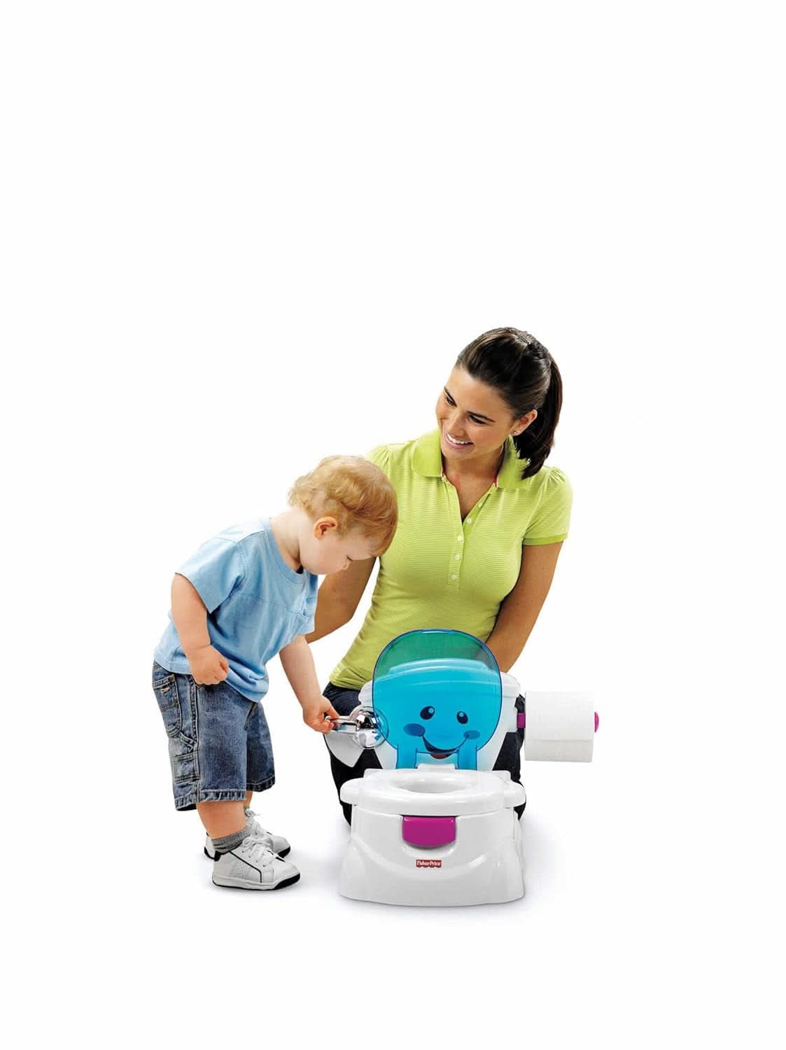 Fisher-Price Meine Erste Toilette, Baby Töpfchen, Mit Musik & Lustigen Sätzen, Tragbare Baby Toilette, Abnehmbarer Toilettenaufsatz, Deutsche Version, Ab 1 Jahr, P4326 Accessories Food and Breastfeeding Bebe Naty Shop