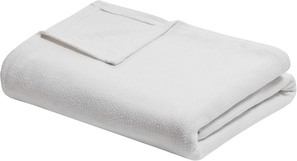 Madison Park Freshspun Wicker Pătură de bumbac Twin Grey Paturi si Cuverturi Madison Park Culoare crem Geamăn