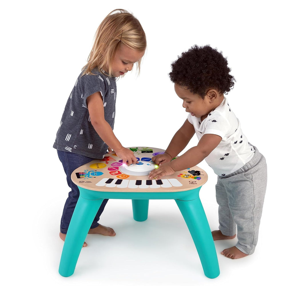 Baby Einstein, Hape, Clever Composer Tune Table Magic Touch Play Table, 22 instrumente muzicale, jucărie muzicală electronică din lemn, cub muzical și jucărie senzorială, copii de la 6 luni în sus Jucarii Bebe Naty Shop