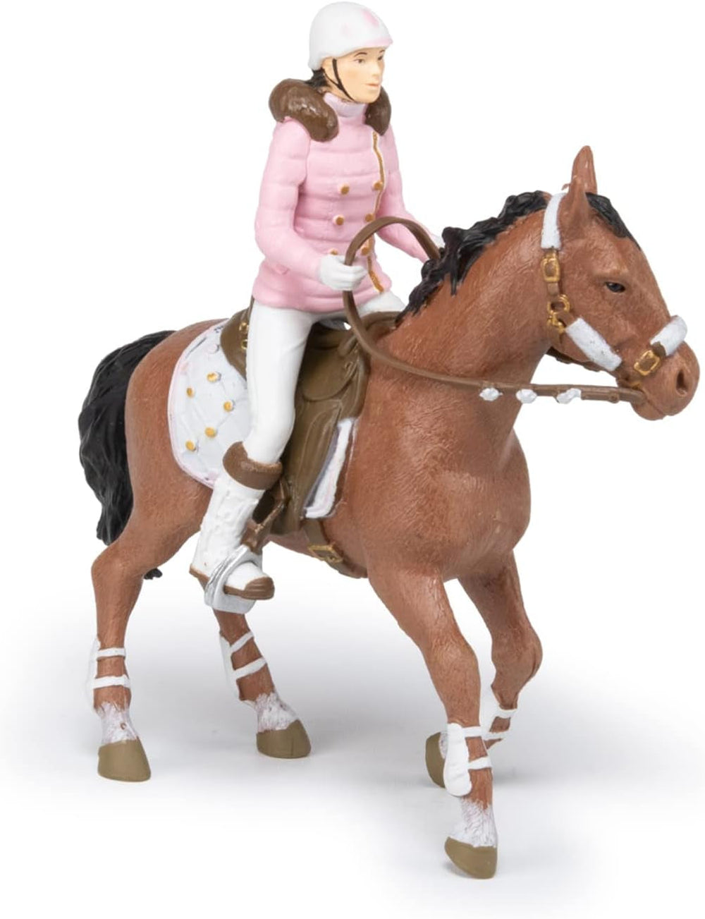 PAPO - Pferdefigur - Rider Fashion Winter, Leidenschaft fürs Reiten, Spielzeug für Kinder ab 3 Jahren. Naty Shop Actionfiguren
