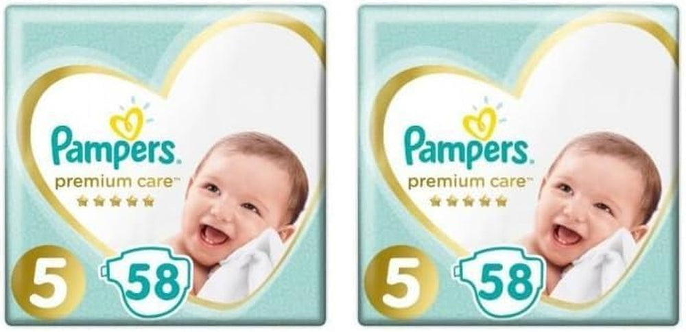 Scutece Pampers mărimea 5 (11-16 kg), scutece Premium Care, 58 bucăți, confort și protecție optime pentru pielea sensibilă de la Pampers