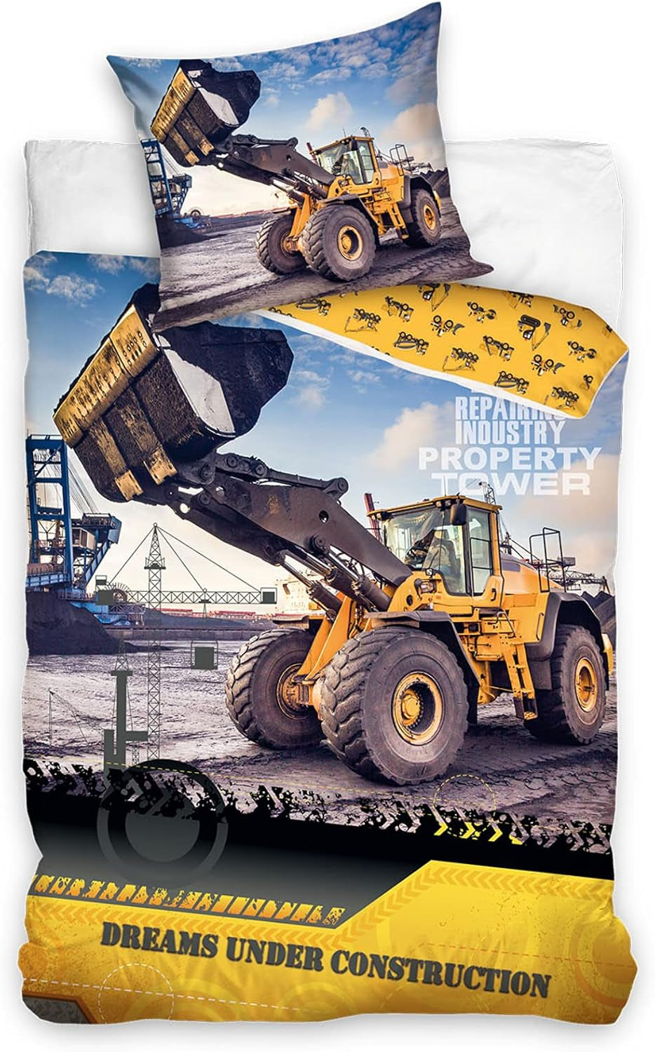 Kinderbettwäsche, Bagger, Baumwolle Bettwäsche – Kinder Naty Shop Standardtitel