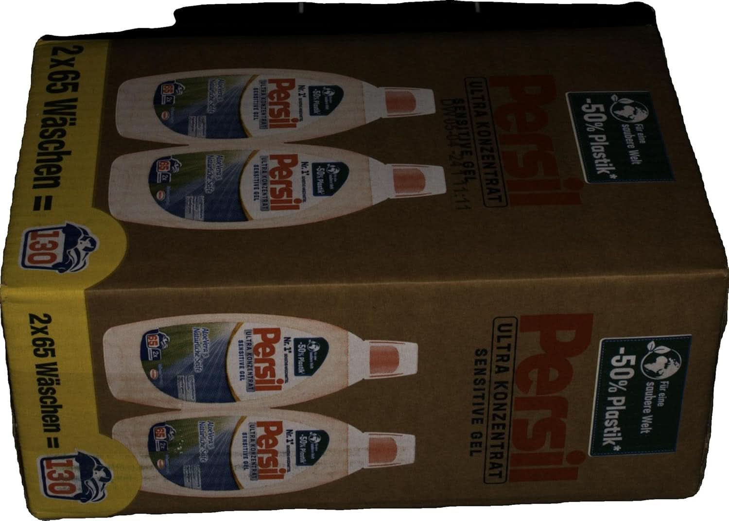 Persil Ultra Concentrate Sensitive Gel (130 Waschgänge), Flüssigwaschmittel für Allergien und Babys in einer kleineren Flasche für weniger Plastik, Entfernt hartnäckige Flecken, Dermatologisch getestete Waschmittel von Naty Shop