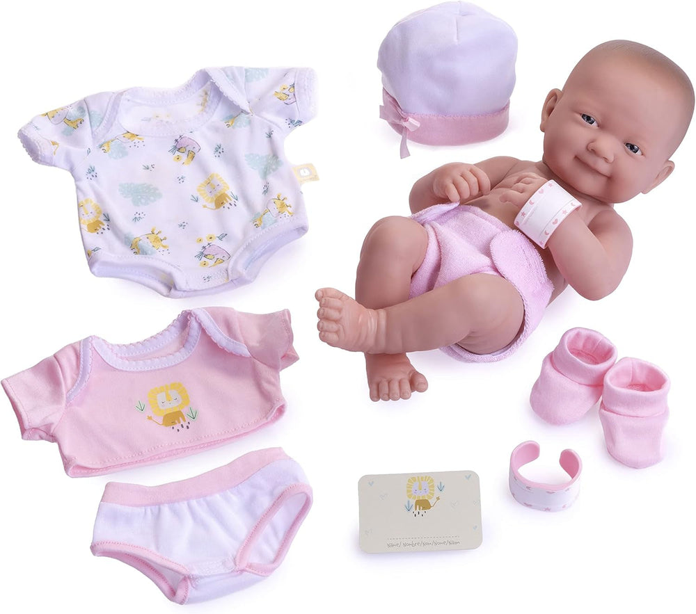 JC TOYS (18543_A Babypuppe, mit 8-teiligem Zubehör-Set, 36 cm