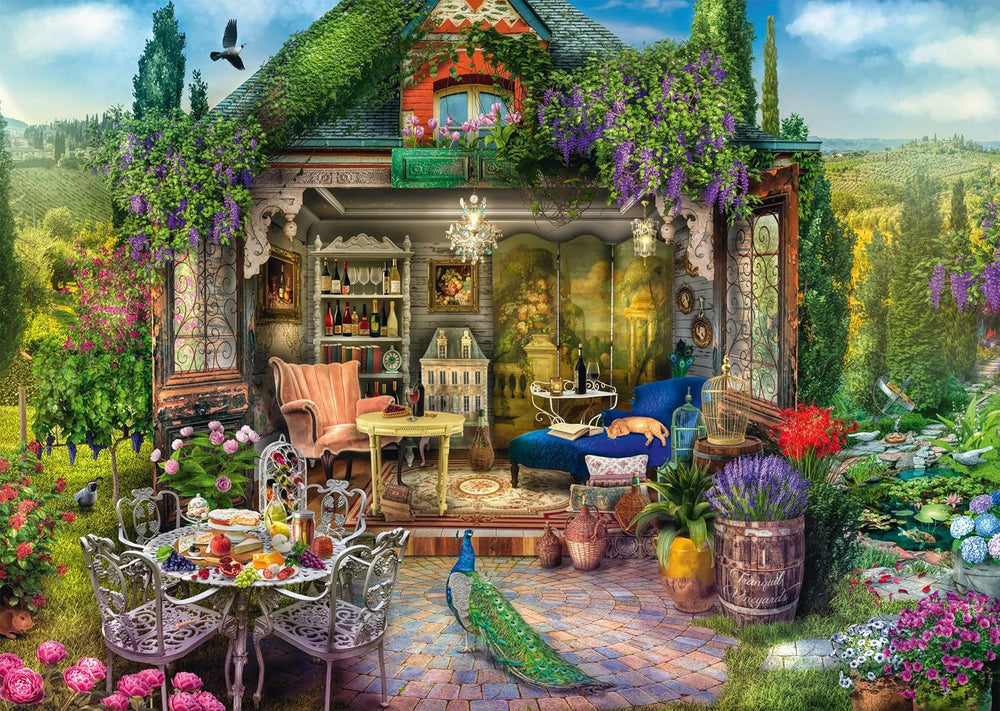 Schmidt Spiele 59794 Casă de grădină în podgorii, puzzle jigsaw 1000 piese Puzzle Naty Shop
