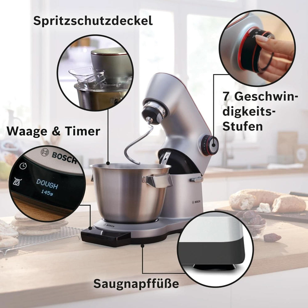 Küchenmaschine Bosch Serie 8 MUM9AX5S00, Edelstahlschüssel 5,5 L, 1600 W Mutter und Kind Naty Shop