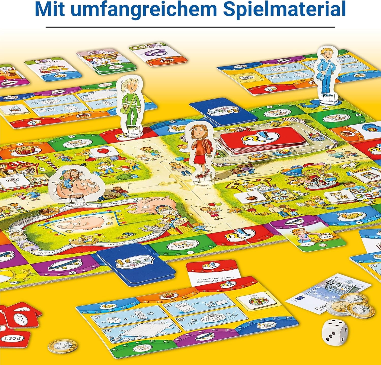 Ravensburger 24996 – Alles über Taschengeld – Spielen und Lernen für Kinder, Lernspiel für 6–10-Jährige, spielerisches Lernen für 2–4 Spieler