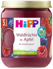 Hipp Bio Waldfrüchte in Äpfeln, 160G, 6er Pack (6X160 Gramm) Mutter und Kind Naty Shop