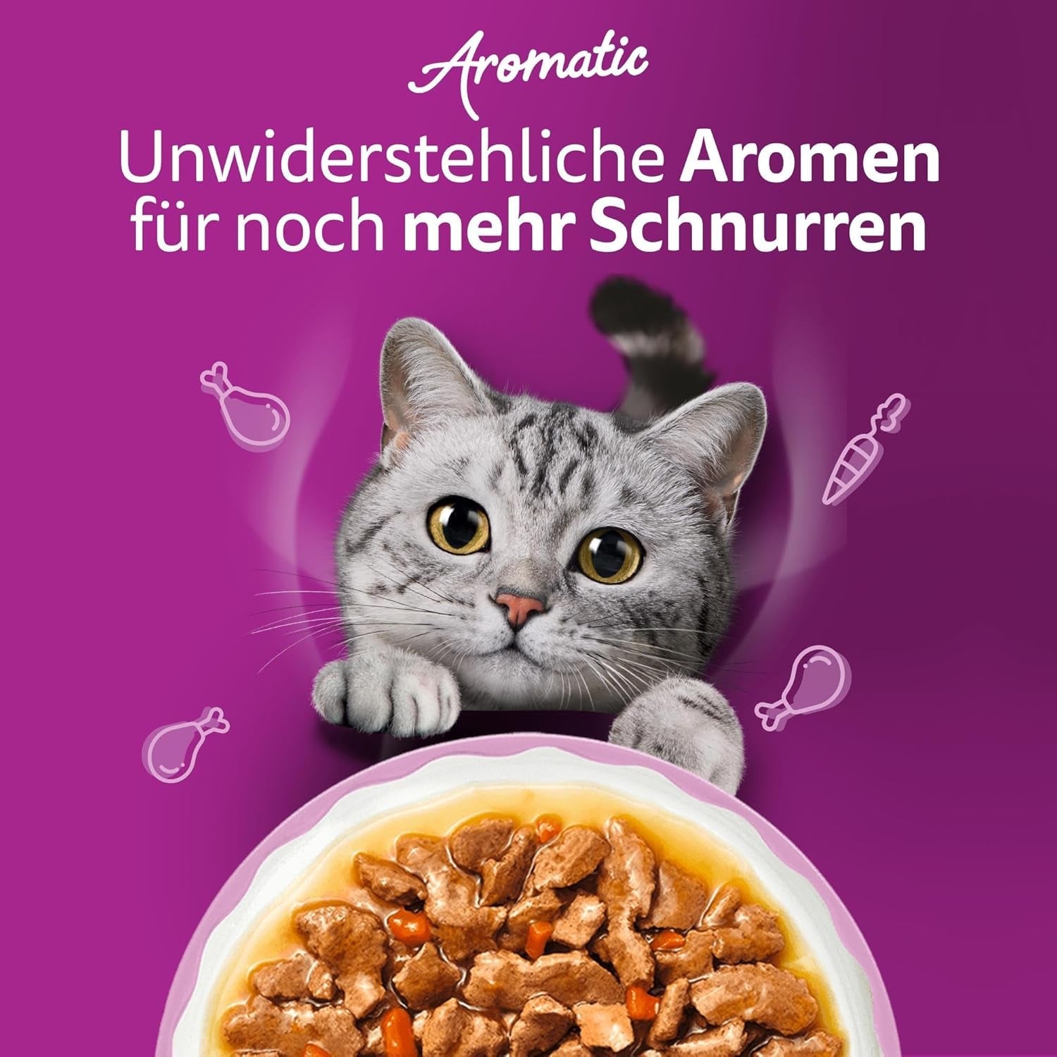 WHISKAS Hrană umedă aromatică pentru pisici în sos 40 x 85g Selecție de pește