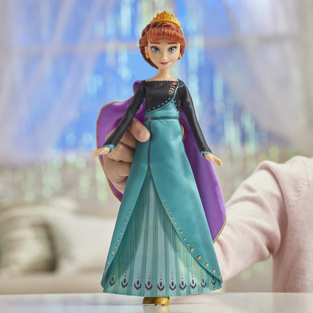 Disney Die Eiskönigin 2 – Puppe Disney Anna Singende (Französisch) im Outfit von Königin – 27 cm