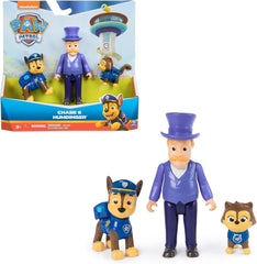 PAW PATROL Hero Pups – Actionfiguren-Set mit 1 Chase-Hundefigur, 1 Chaos-Katzenfigur und 1 Besserwisser-Bürgermeister-Figur, Spielzeug, geeignet für Actionfiguren ab 3 Jahren. Naty Shop Chase Besserwisser-Bürgermeister