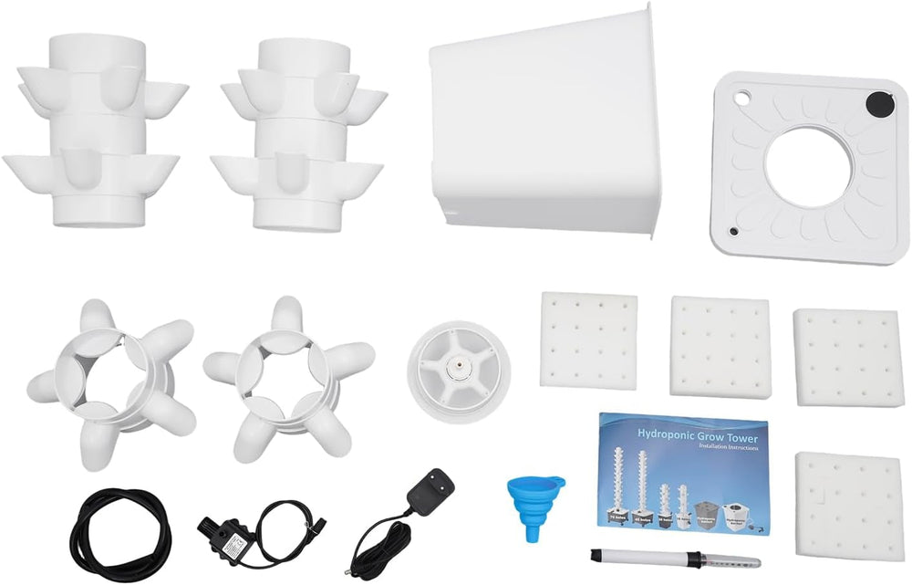Turn hidroponic cu 30 de capsule, sistem de creștere hidroponică pentru grădină, kit de creștere aeroponică cu rezervor de apă de 10 litri și pompă de hidratare, kit de creștere aeroponică verticală pentru ierburi, fructe, legume