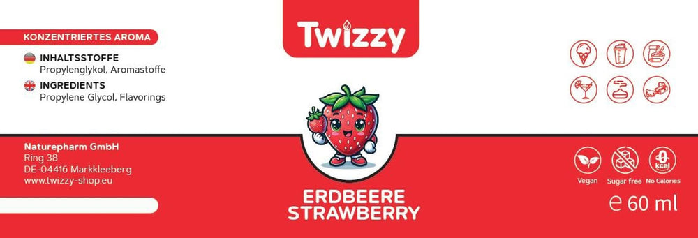 Twizzy Konzentriertes Erdbeeraroma, 60 ml Aromen Naty Shop