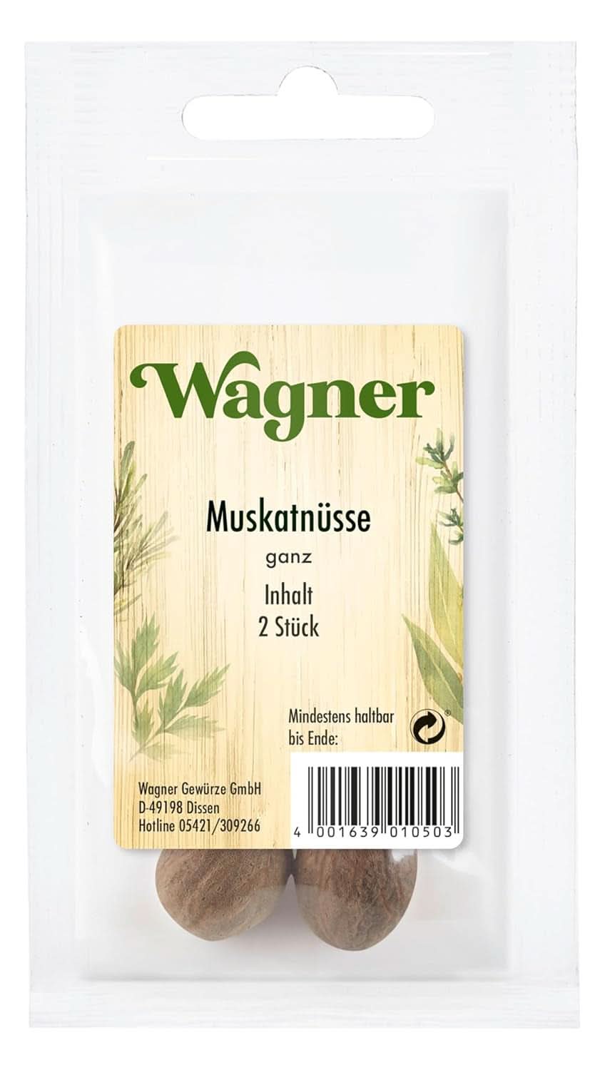 Ungeröstete Muskatnuss | 2 Stück im Beutel Condimente Naty Shop