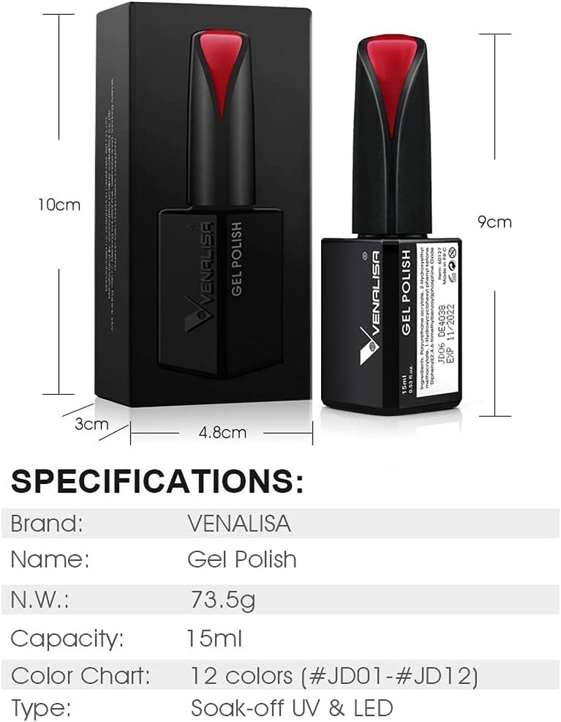 VENALISA Oja UV Coral Orange 15ml Oja Gel Pentru Lampa UV De Unghii Transparent Coral Orange Oja Gel Modele De Unghii Pentru Design De Unghii DIY